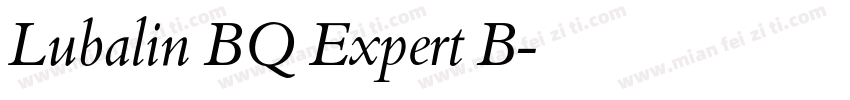Lubalin BQ Expert B字体转换